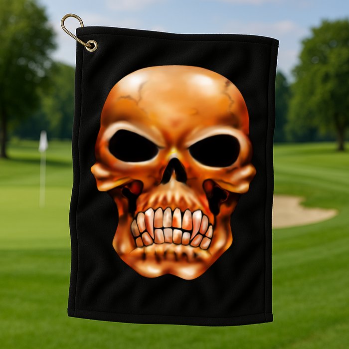 Gothic Skull Golf Towel