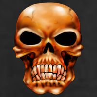 Gothic Skull Golf Towel