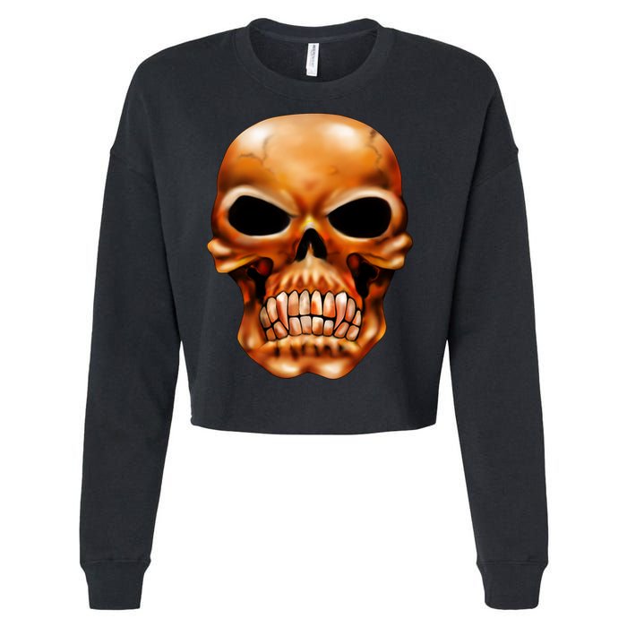 Gothic Skull Cropped Pullover Crew