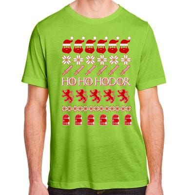 GOTs Ho Ho Hodor Ugly Christmas Sweater Adult ChromaSoft Performance T-Shirt