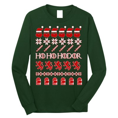 GOTs Ho Ho Hodor Ugly Christmas Sweater Long Sleeve Shirt