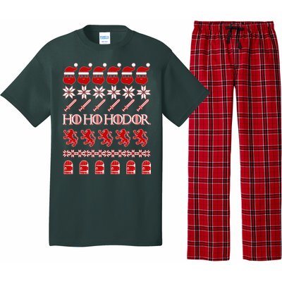 GOTs Ho Ho Hodor Ugly Christmas Sweater Pajama Set