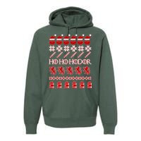 GOTs Ho Ho Hodor Ugly Christmas Sweater Premium Hoodie