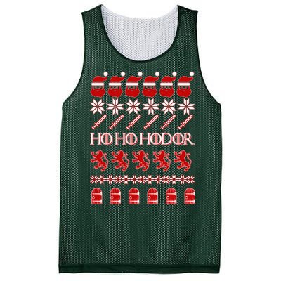 GOTs Ho Ho Hodor Ugly Christmas Sweater Mesh Reversible Basketball Jersey Tank