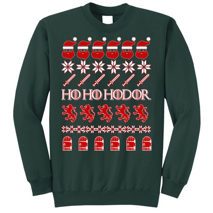 GOTs Ho Ho Hodor Ugly Christmas Sweater Tall Sweatshirt