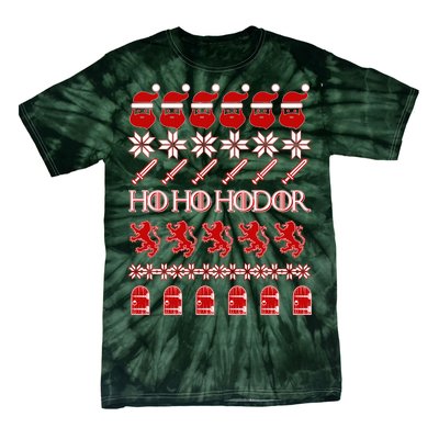 GOTs Ho Ho Hodor Ugly Christmas Sweater Tie-Dye T-Shirt