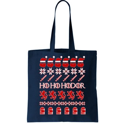 GOTs Ho Ho Hodor Ugly Christmas Sweater Tote Bag