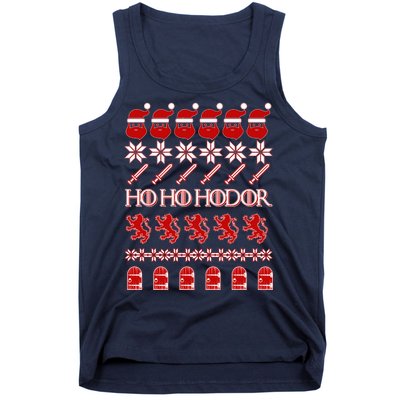 GOTs Ho Ho Hodor Ugly Christmas Sweater Tank Top