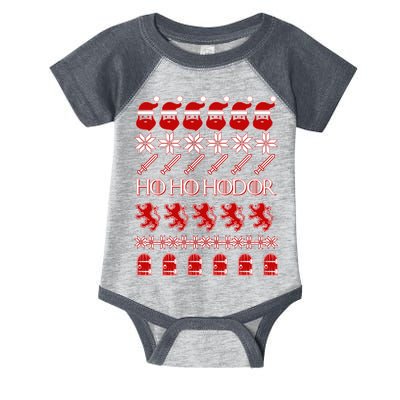 GOTs Ho Ho Hodor Ugly Christmas Sweater Infant Baby Jersey Bodysuit