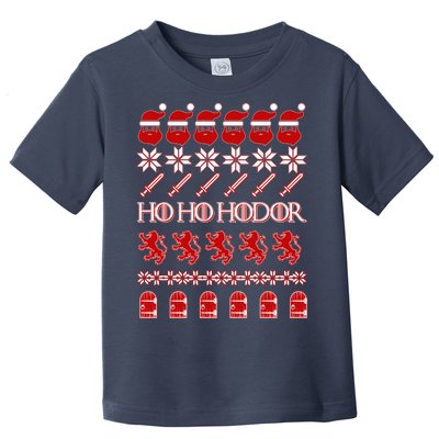 GOTs Ho Ho Hodor Ugly Christmas Sweater Toddler T-Shirt