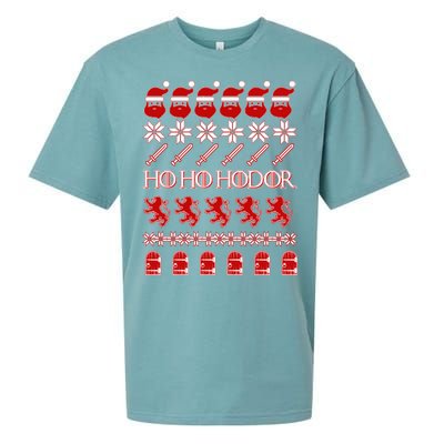 GOTs Ho Ho Hodor Ugly Christmas Sweater Sueded Cloud Jersey T-Shirt