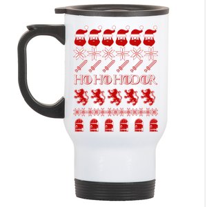 GOTs Ho Ho Hodor Ugly Christmas Sweater Stainless Steel Travel Mug