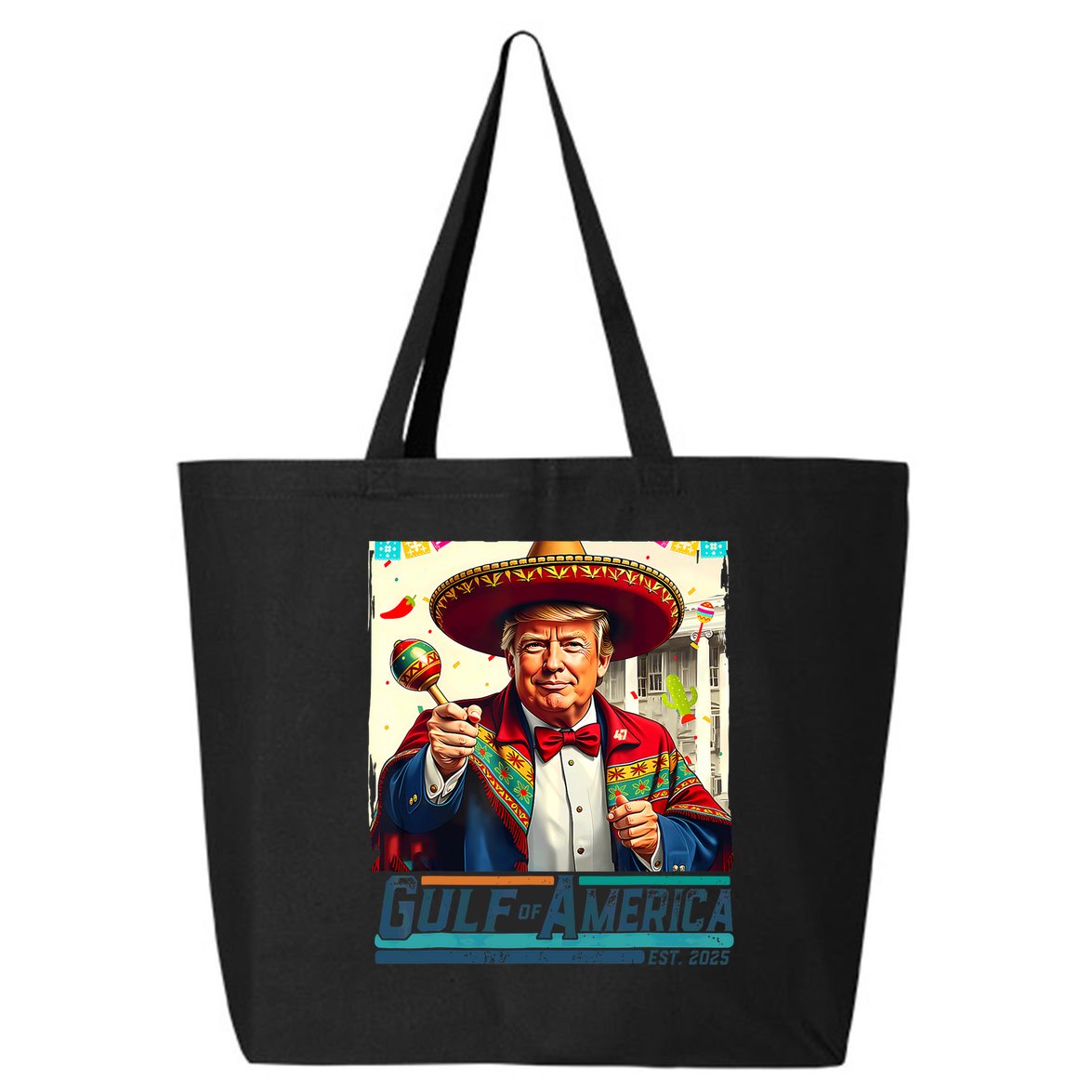 Gulf Of Usa America Est 2025 Cinco De Mayo Trump Gulf Mexico 25L Jumbo Tote