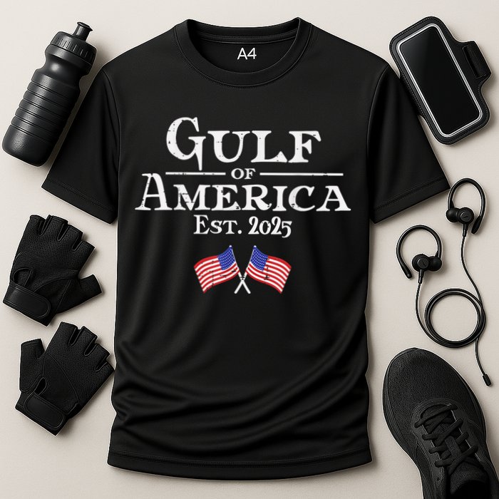 Gulf Of Usa America éT 2025 Flags Cooling Performance Crew T-Shirt