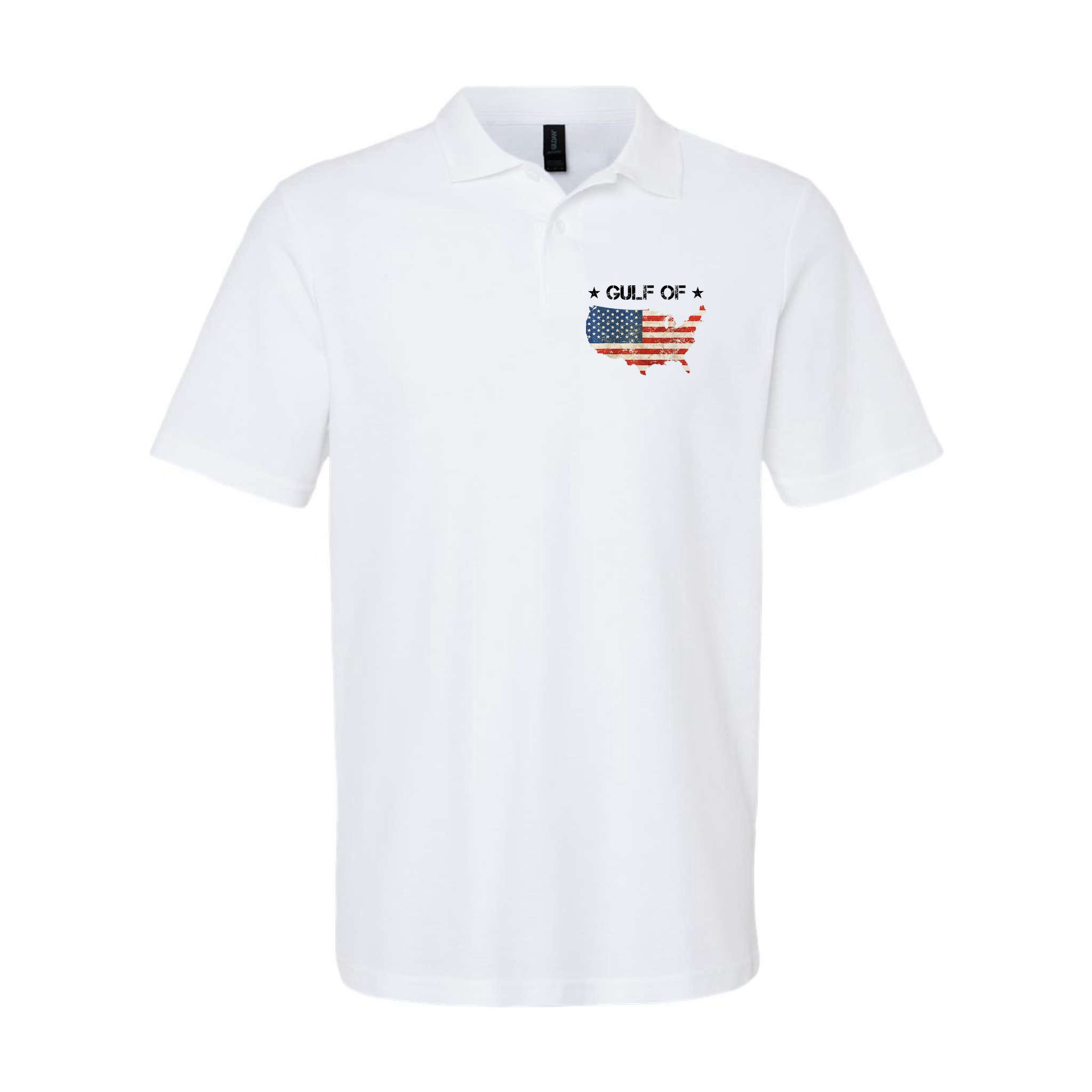 Gulf Of Usa America Vintage Usa Flag Polo