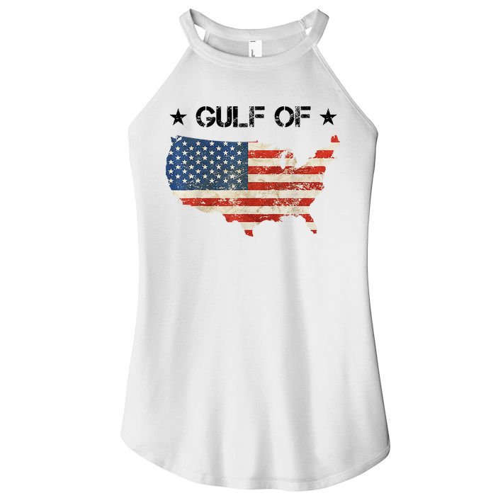 Gulf Of Usa America Vintage Usa Flag Women's Perfect Tri Rocker Tank