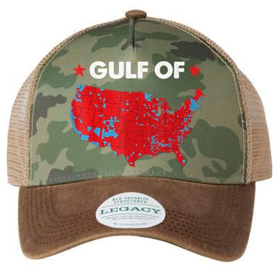 Gulf Of Usa America Red Wave Flag Legacy Tie Dye Trucker Hat