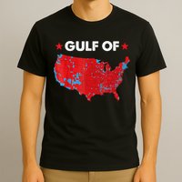 Gulf Of Usa America Red Wave Flag T-Shirt