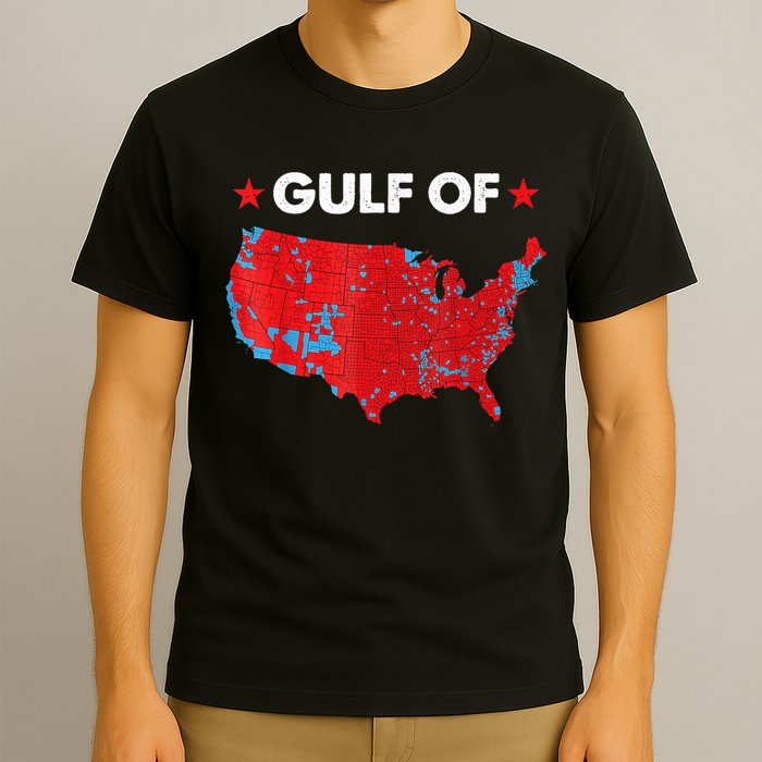Gulf Of Usa America Red Wave Flag T-Shirt
