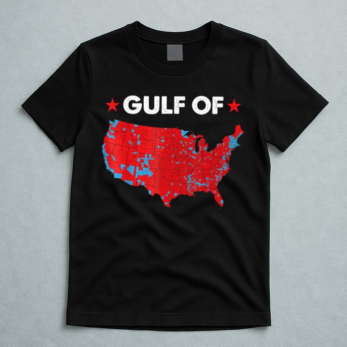 Gulf Of Usa America Red Wave Flag T-Shirt