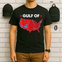Gulf Of Usa America Red Wave Flag T-Shirt