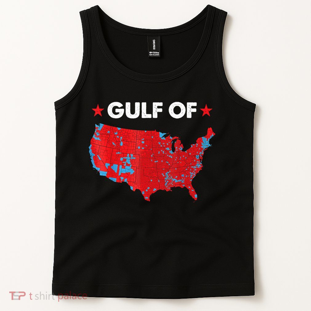 Gulf Of Usa America Red Wave Flag Tank Top