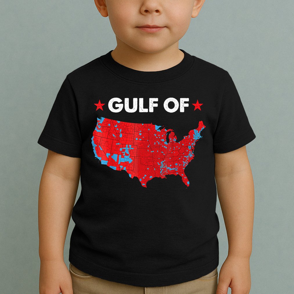 Gulf Of Usa America Red Wave Flag Toddler T-Shirt