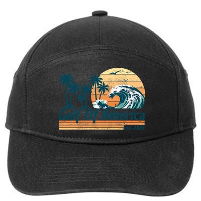 Gulf Of US America Est 2025 Retro Vintage Beach 7-Panel Snapback Hat