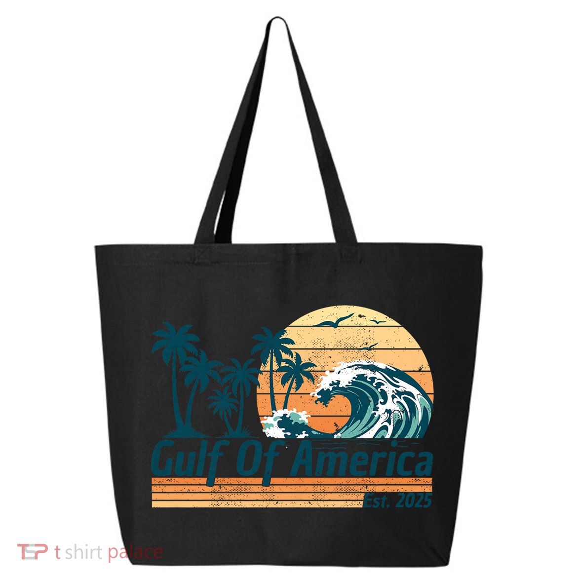 Gulf Of US America Est 2025 Retro Vintage Beach 25L Jumbo Tote