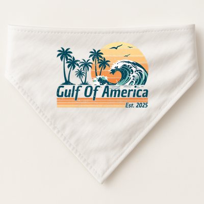 Gulf Of US America Est 2025 Retro Vintage Beach USA-Made Doggie Bandana