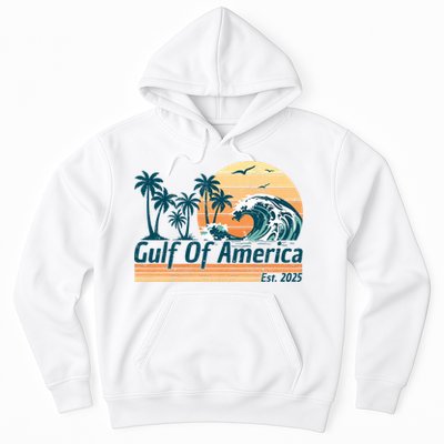 Gulf Of US America Est 2025 Retro Vintage Beach Hoodie
