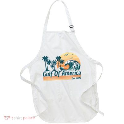 Gulf Of US America Est 2025 Retro Vintage Beach Apron