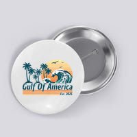 Gulf Of US America Est 2025 Retro Vintage Beach Button