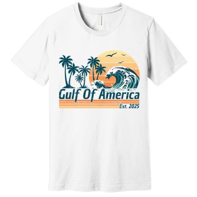Gulf Of US America Est 2025 Retro Vintage Beach Premium T-Shirt
