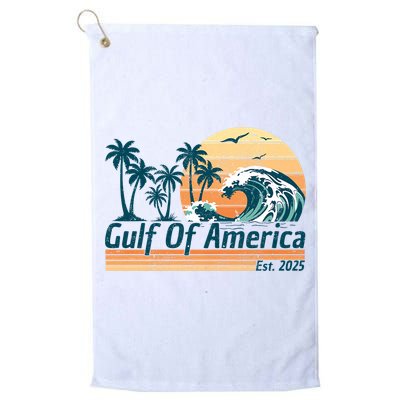 Gulf Of US America Est 2025 Retro Vintage Beach Golf Towel