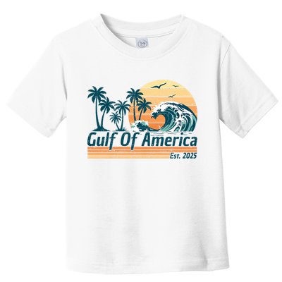 Gulf Of US America Est 2025 Retro Vintage Beach Toddler T-Shirt