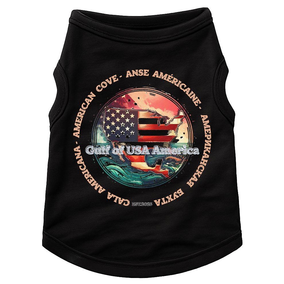 Gulf Of US America Est 2025 Retro Vintage Doggie Tank