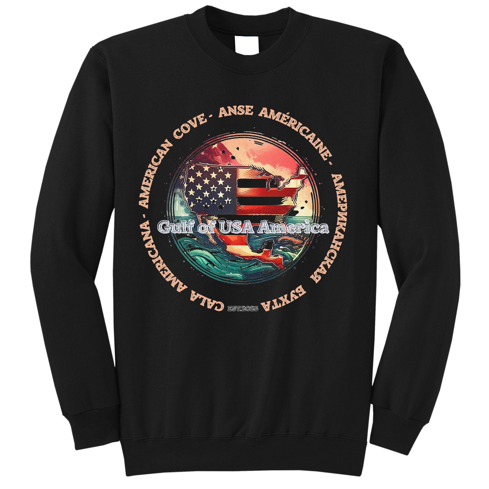 Gulf Of US America Est 2025 Retro Vintage Sweatshirt