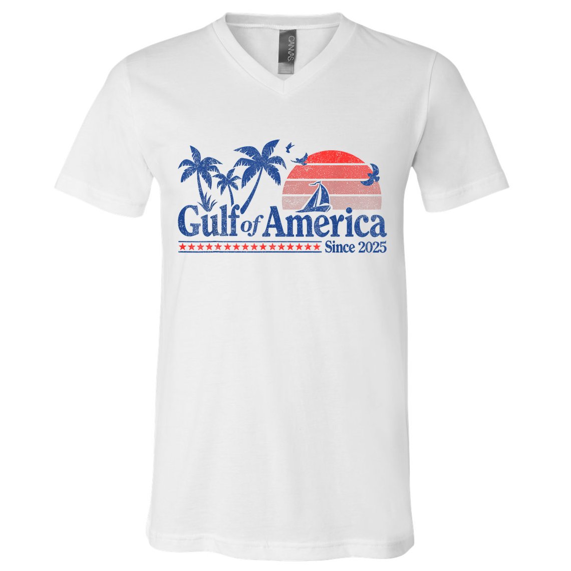 Gulf Of Us America Vintage 1970s V-Neck T-Shirt