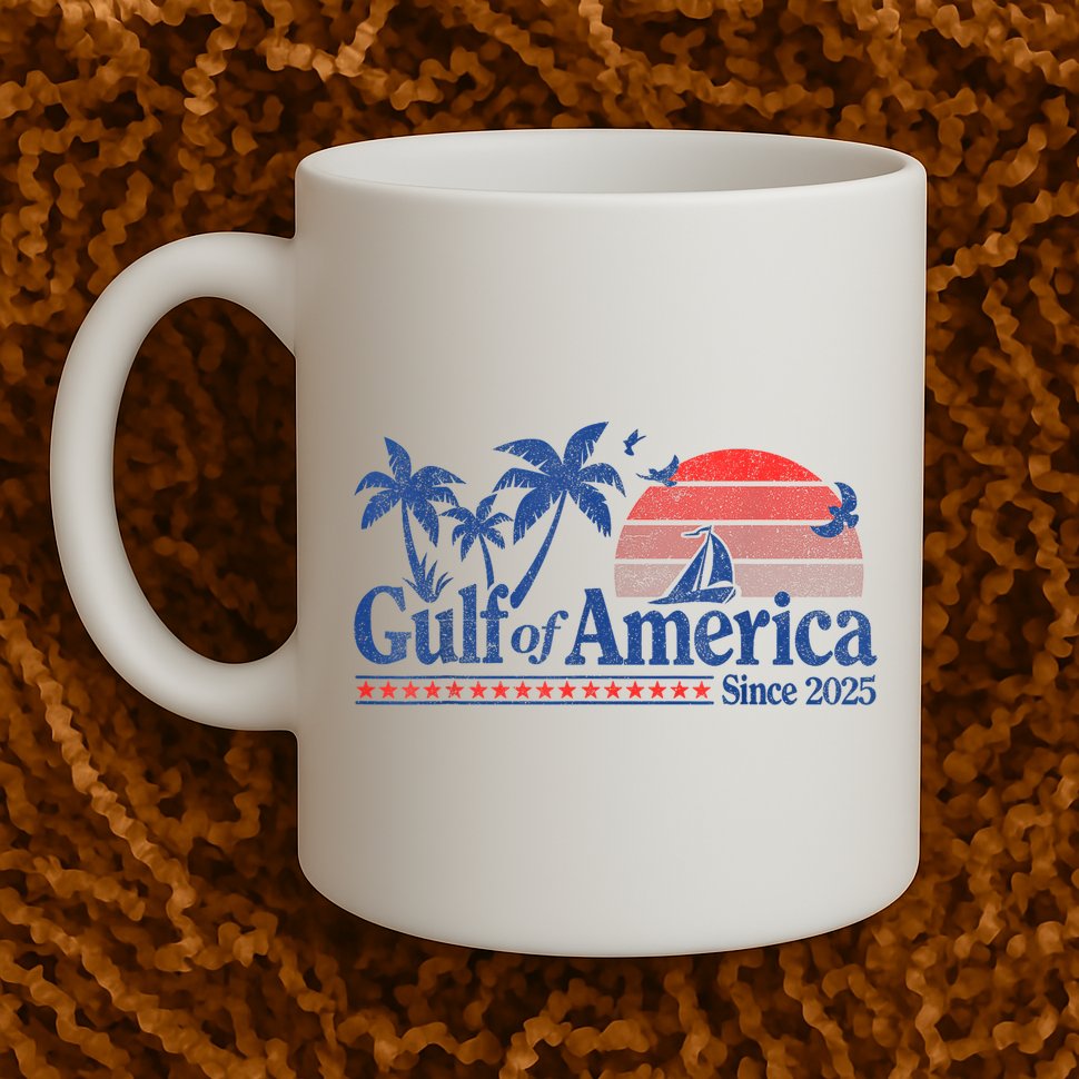 Gulf Of Us America Vintage 1970s Mug