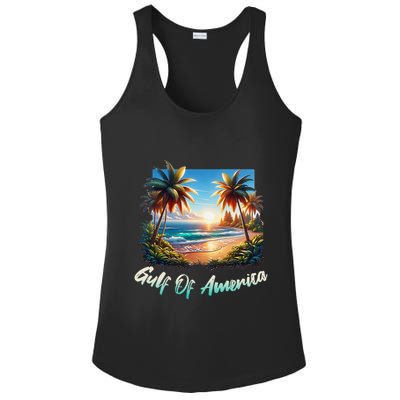 Gulf Of Usa America Beach Ocean Vibes AmericaS Gulf Ladies PosiCharge Competitor Racerback Tank