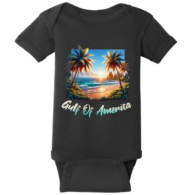Gulf Of Usa America Beach Ocean Vibes AmericaS Gulf Baby Bodysuit