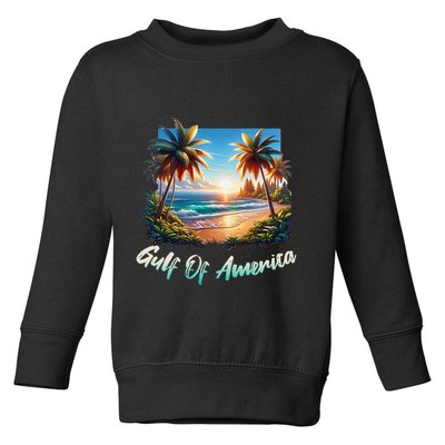 Gulf Of Usa America Beach Ocean Vibes AmericaS Gulf Toddler Sweatshirt