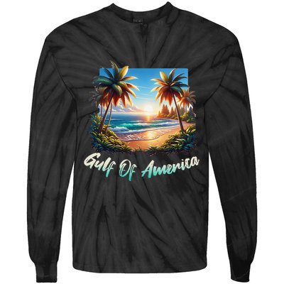 Gulf Of Usa America Beach Ocean Vibes AmericaS Gulf Tie-Dye Long Sleeve Shirt