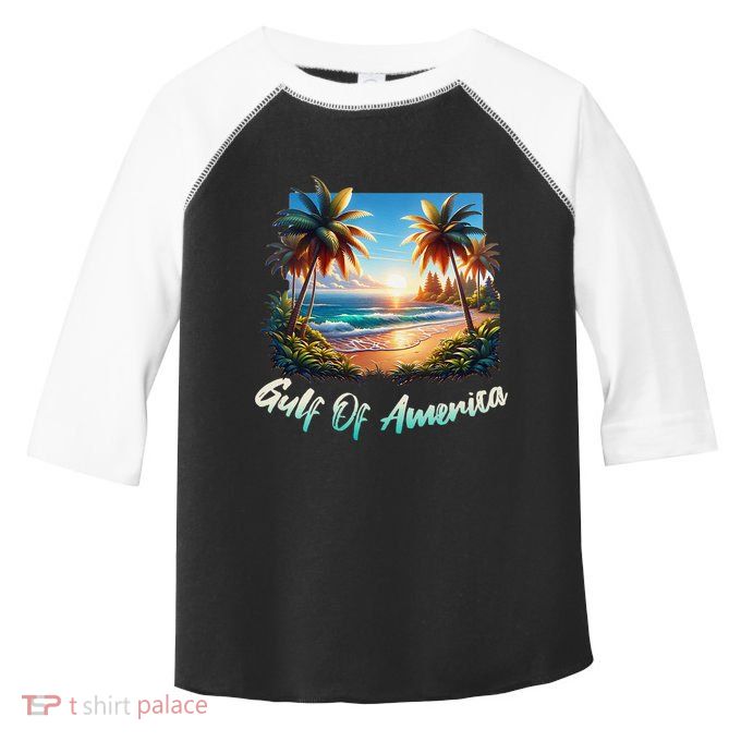 Gulf Of Usa America Beach Ocean Vibes AmericaS Gulf Toddler Fine Jersey T-Shirt
