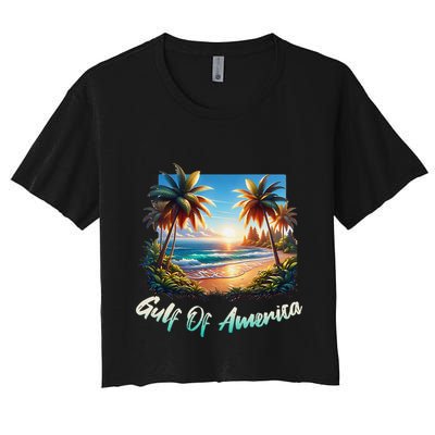 Gulf Of Usa America Beach Ocean Vibes AmericaS Gulf Crop Top