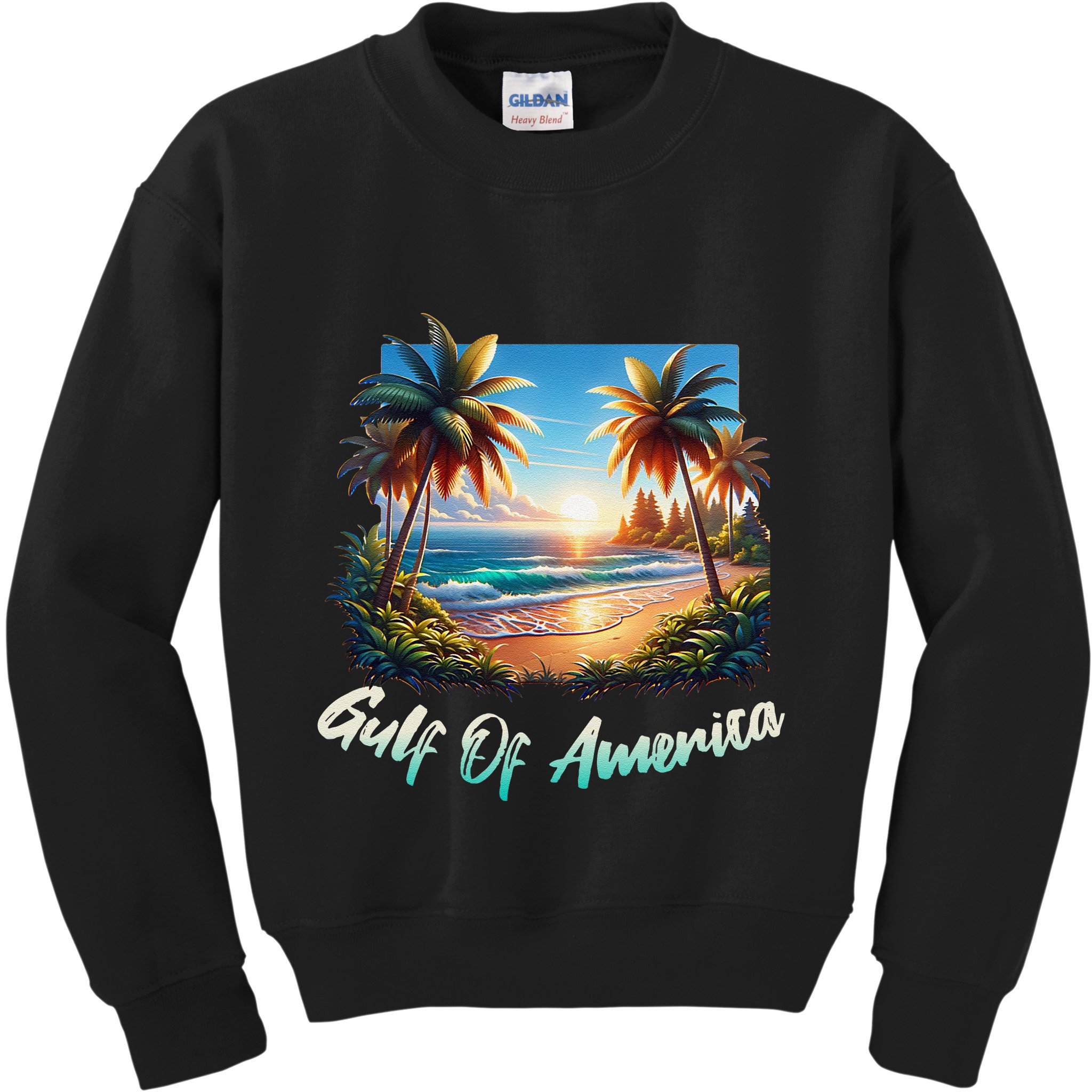 Gulf Of Usa America Beach Ocean Vibes AmericaS Gulf Kids Sweatshirt