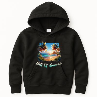 Gulf Of Usa America Beach Ocean Vibes AmericaS Gulf Kids Hoodie