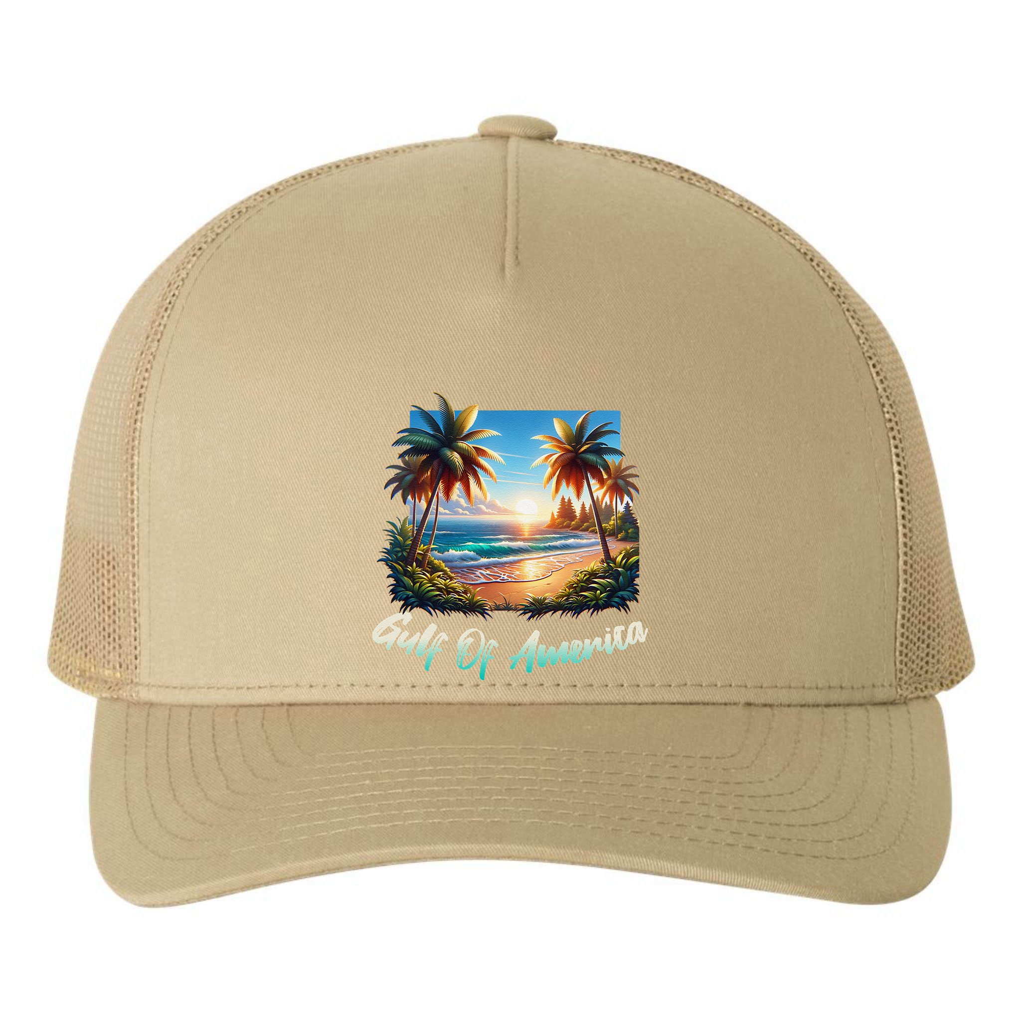 Gulf Of Usa America Beach Ocean Vibes AmericaS Gulf Yupoong Adult 5-Panel Trucker Hat