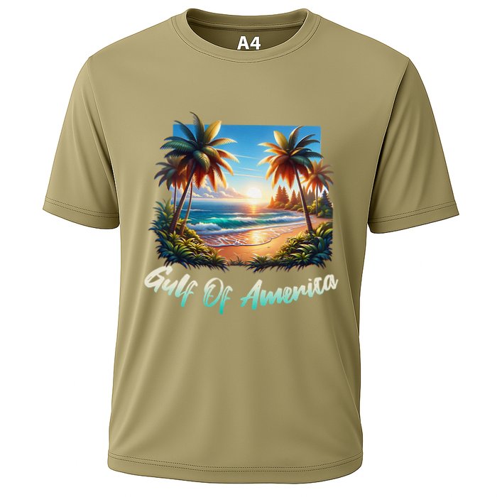 Gulf Of Usa America Beach Ocean Vibes AmericaS Gulf Cooling Performance Crew T-Shirt